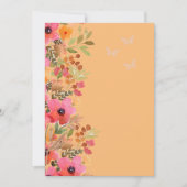 Blank Einladung DIY Peach Pink Garden Blume (Vorderseite)