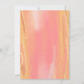 Blank Einladung DIY Peach Pink Garden Blume (Rückseite)