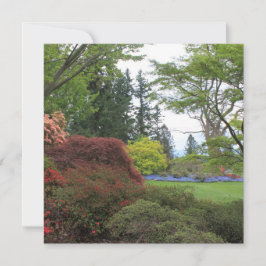 Blank Einladung mit sehr schönem Foto im Garten