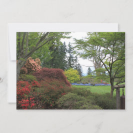 Blank Einladung mit sehr schönem Foto im Garten