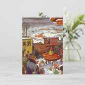 Blank Einladung Reisende Train Depot Open House (Stehend Vorderseite)