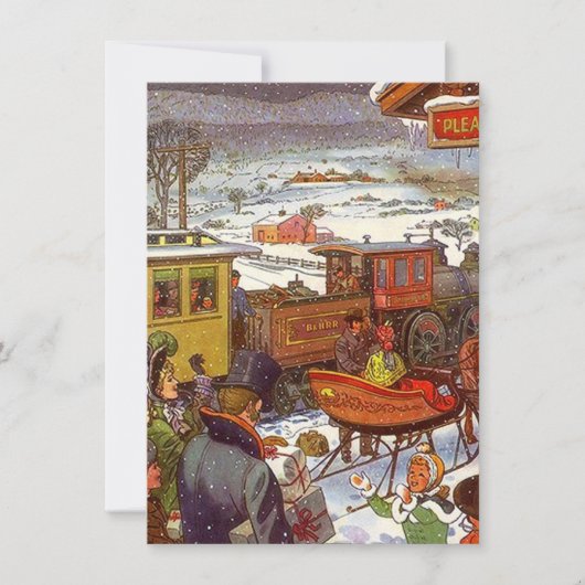 Blank Einladung Reisende Train Depot Open House (Vorderseite)