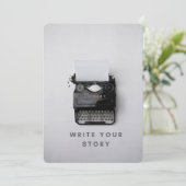 Blank-Einladungskarte "Schreiben Sie Ihre Geschich Einladung (Stehend Vorderseite)