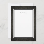 Blank Elegant Damask Monogram Wedding Invites Einladung (Rückseite)
