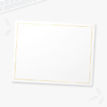 Blank Elegant Gold Notizblock<br><div class="desc">Der leere Notepad weist weißen Leerraum mit goldenem Rand auf.</div>