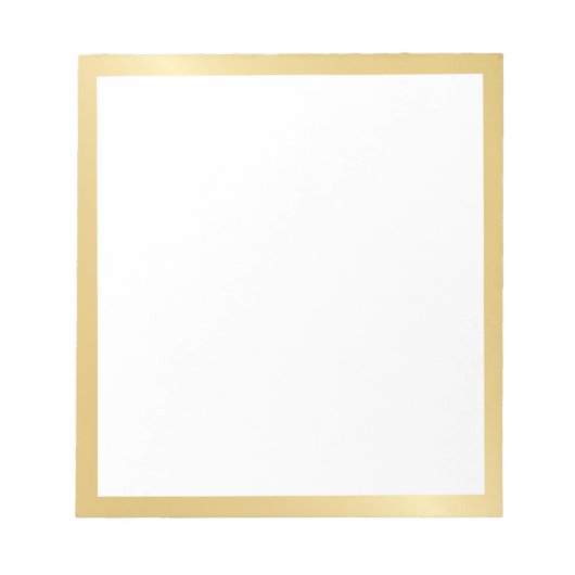 Blank Elegant Gold Notizblock (Vorderseite)