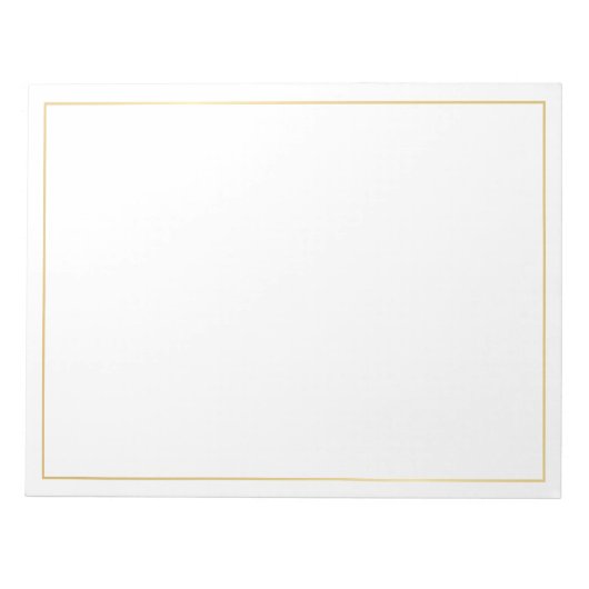 Blank Elegant Gold Notizblock (Vorderseite)