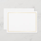 Blank Elegant Gold Wedding Hinweiskarte (Vorne/Hinten)