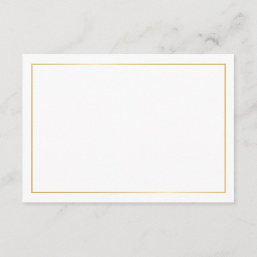 Blank Elegant Gold Wedding Hinweiskarte (Vorderseite)
