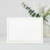 Blank Elegant Gold Wedding Hinweiskarte (Stehend Vorderseite)