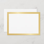 Blank Elegant Gold Wedding Hinweiskarte (Vorne/Hinten)