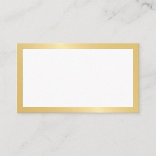 Blank Elegant Gold Wedding Platzkarte (Vorderseite)