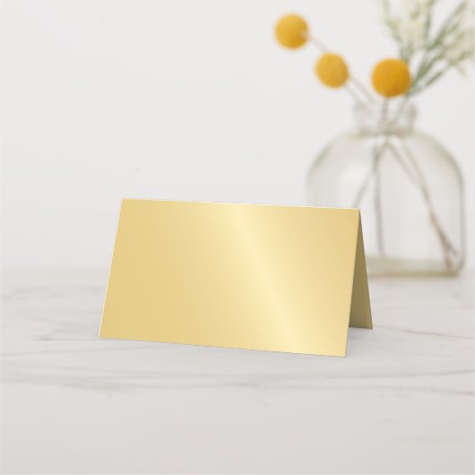Blank Elegant Gold Wedding Platzkarte (Rückseite)