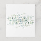 Blank Elegant Green Foliage Platzkarte (Außenseite Aufgefaltet)