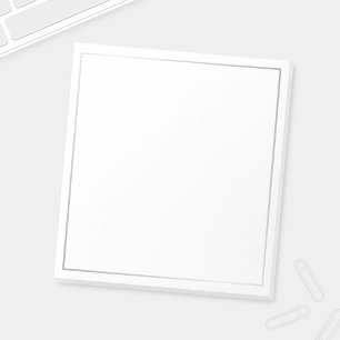 Blank Elegant Silver Notizblock