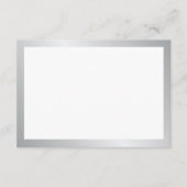 Blank Elegant Silver Wedding Advice Card Hinweiskarte (Vorderseite)