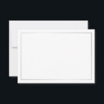 Blank Elegant Silver Wedding Advice Card Hinweiskarte<br><div class="desc">Fügen Sie Ihrer Hochzeit eine persönliche Touch mit einer eleganten Hochzeitsberatung und Wunschkarte hinzu. Diese Ratenkarte weist weißen Leerraum mit silberfarbenem Rand auf. Ideal für Hochzeiten, Babydusche, Geburtstagsparty, Brautparty, Junggeselinnen-Abschied und alle besondere Anlässe. Bitte beachten Sie: Die Details der Folie werden im Kunstwerk simuliert. Bei der Herstellung dieses Produktes wird...</div>