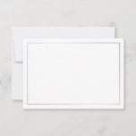 Blank Elegant Silver Wedding Advice Card Hinweiskarte<br><div class="desc">Fügen Sie Ihrer Hochzeit eine persönliche Touch mit einer eleganten Hochzeitsberatung und Wunschkarte hinzu. Diese Ratenkarte weist weißen Leerraum mit silberfarbenem Rand auf. Ideal für Hochzeiten, Babydusche, Geburtstagsparty, Brautparty, Junggeselinnen-Abschied und alle besondere Anlässe. Bitte beachten Sie: Die Details der Folie werden im Kunstwerk simuliert. Bei der Herstellung dieses Produktes wird...</div>