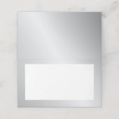 Blank Elegant Silver Wedding Platzkarte (Außenseite Aufgefaltet)