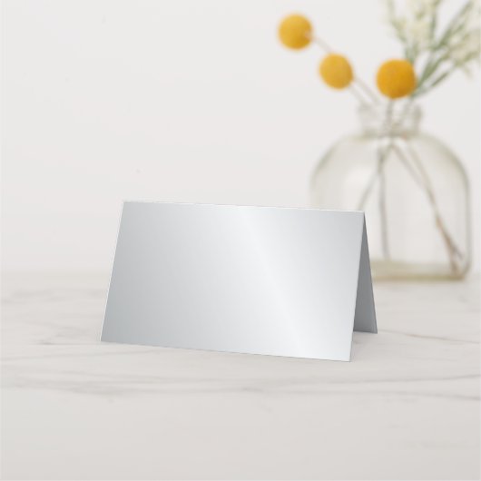 Blank Elegant Silver Wedding Platzkarte (Rückseite)