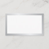 Blank Elegant Silver Wedding Platzkarte (Vorderseite)