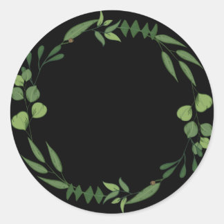 Blank Elegante Aquarellfarben-Ornament Classic Ro Runder Aufkleber