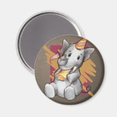 Blank Elephant Magnet (Vorderseite/Rückseite)