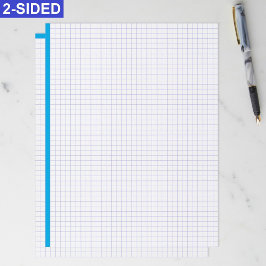 Blank Engineering Graph Paper Sheets (Blue Lines) Briefbogen