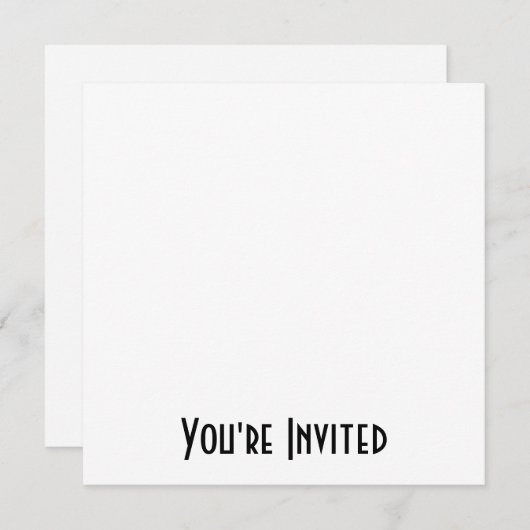 BLANK - ENTwerfen SIE IHRE EIGENE - SCHAFFEN SIE I Einladung (Vorne/Hinten)