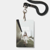 Blank erstellen Sie ein eigenes Foto für Vorlagent Ausweis (Vorderseite mit Lanyard)
