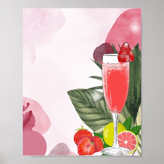 Blank erstellen Sie Ihre eigene Blase Brunch Mimos Poster (Vorne)