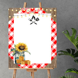 Blank erstellen Sie Ihre eigene GRILLEN Baby Dusch Poster