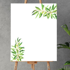 Blank Erstellen Sie Ihre eigene Olivenbäume in der Poster