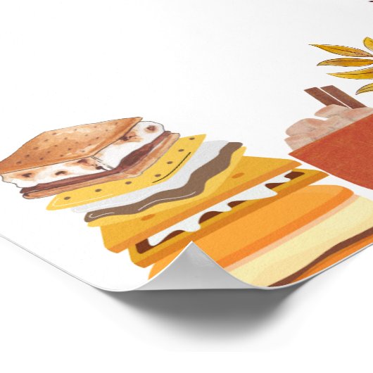 Blank Erstellen Sie Ihren eigenen Spaß Campfire Ho Poster (Ecke)