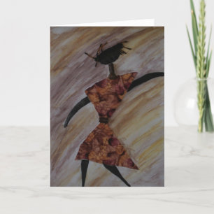 Blank Ethnic Art Note Card Karte