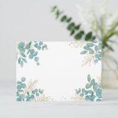 Blank Eukalyptus-Blätter Einladung (Stehend Vorderseite)