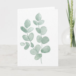 Blank Eukalyptus Leaf Grußkarte 12x18 Karte