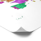 Blank Europe Countries map poster (Ecke)