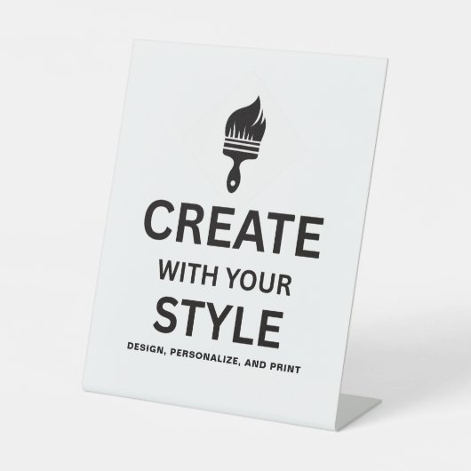 Blank Event Display Sign Custom Editable Design Sockelschild (Vorderseite)