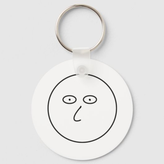 Blank Face - Dekorieren Sie mit trockenen Radierma Schlüsselanhänger (Vorderseite)