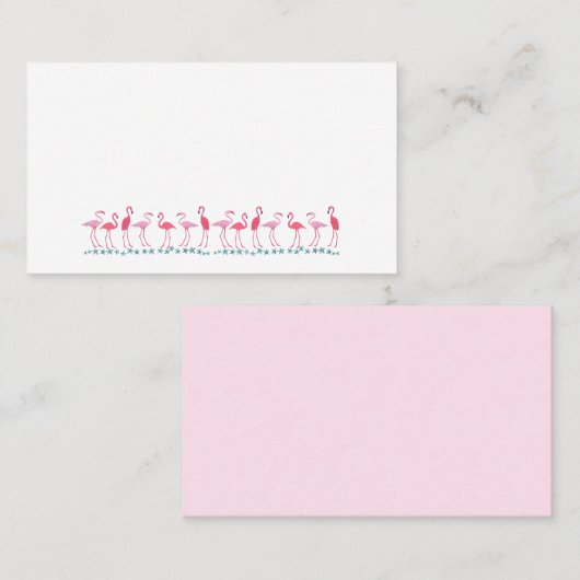 Blank-Flamingos-Tischsitze Platzkarten (Vorne/Hinten)