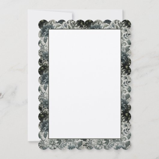 Blank-Floral-Einladung Einladung (Vorderseite)