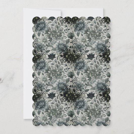 Blank-Floral-Einladung Einladung (Rückseite)