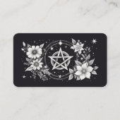 Blank Floral Pentagram Oracle Cards Visitenkarte (Vorderseite)