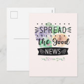 Blank-Floral-Postkarte Feiertagspostkarte (Vorne/Hinten)