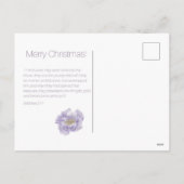 Blank-Floral-Postkarte Feiertagspostkarte (Rückseite)