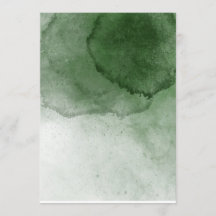 Blank Forest Green Watercolor Einladung zur Hochze
