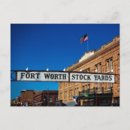 Blank Fort Worth Stockyards Texas Historic Cowtown Postkarte