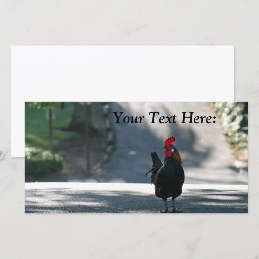 Blank Foto Card, Rooster (Vorne/Hinten)