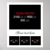 Blank Foto Collage Frame 4 Fotos Poster (Vorne)